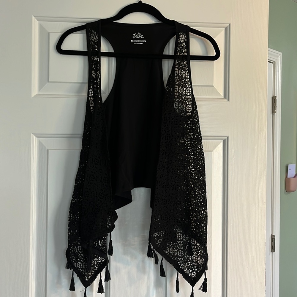 Girls black vest